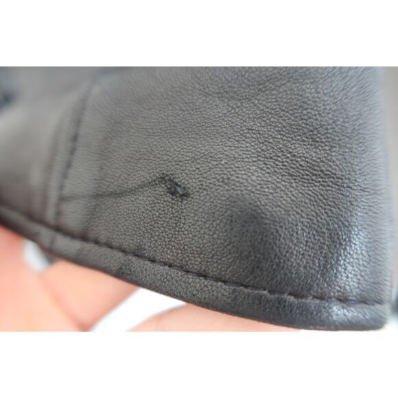 Vintage Ralph Lauren Leather Moto Jacket Black Leather Riders Jacket Size 2 - Picture 10 of 11